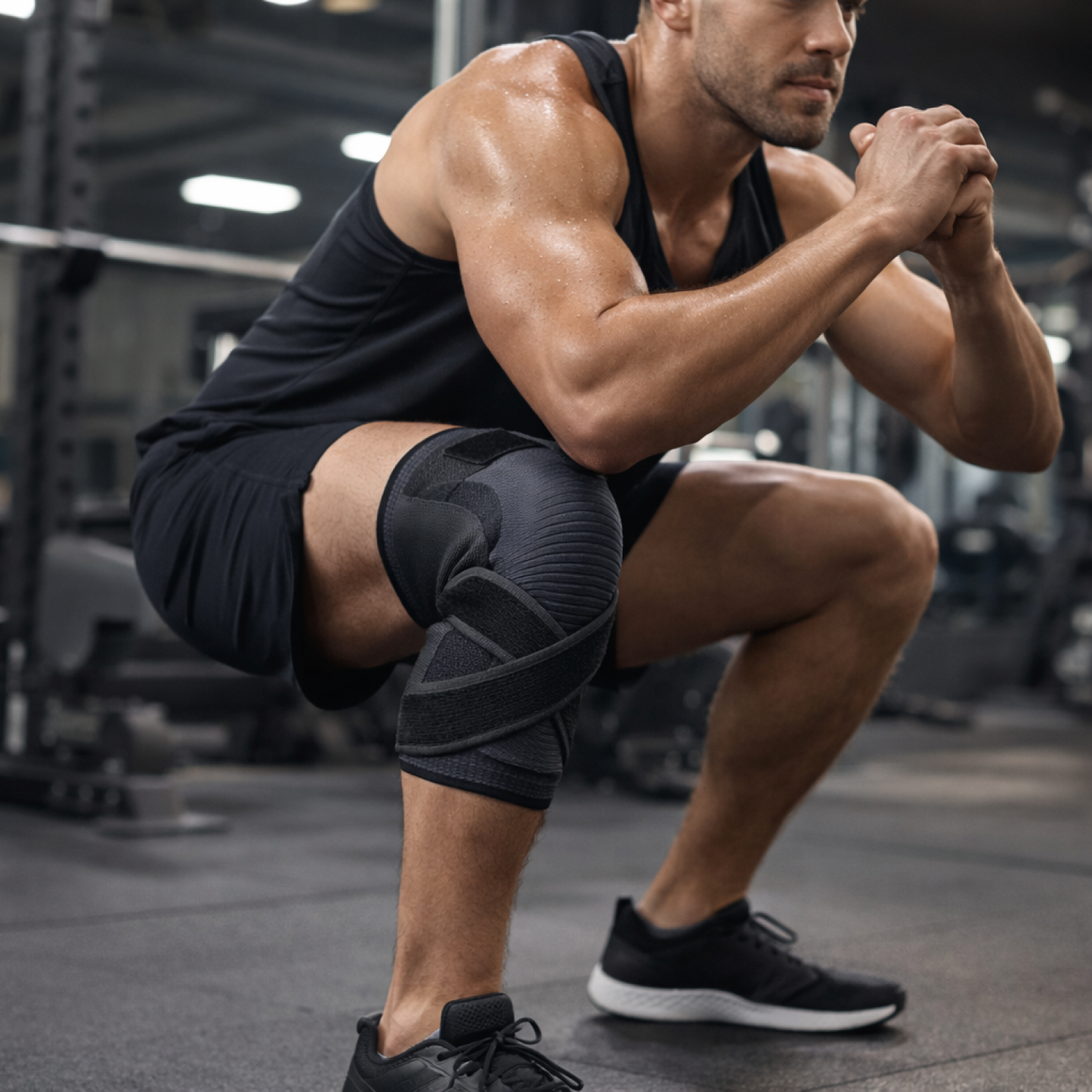 Knee Brace with Dual Straps - Adjustable Compression