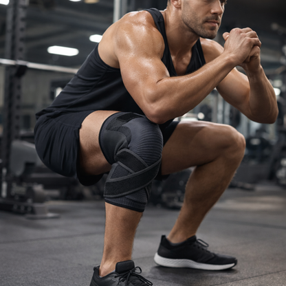 Knee Brace with Dual Straps - Adjustable Compression