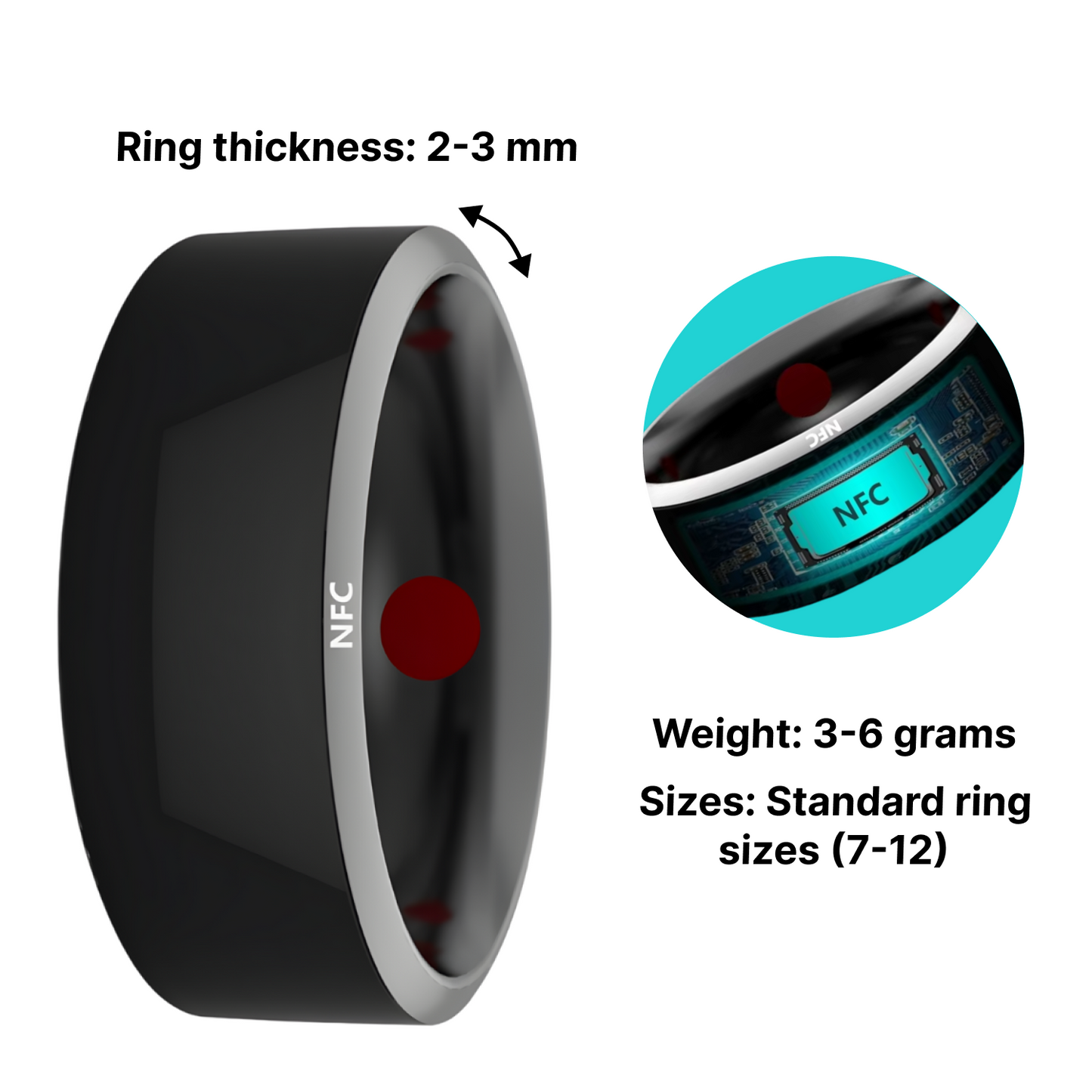 CoreTap NFC Smart Ring - Tap to Unlock