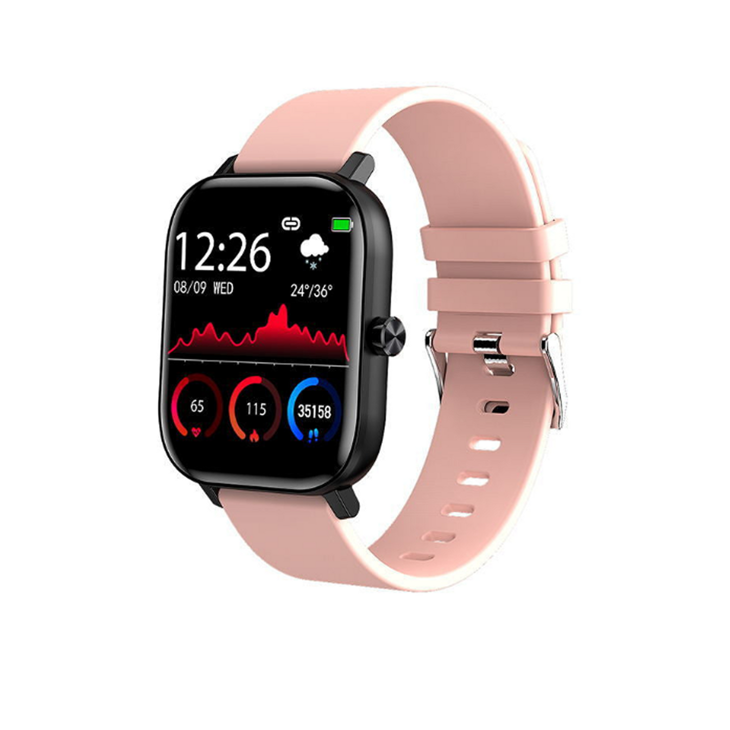Smart Bluetooth Watch - 2.5" Touchscreen (Heart Rate & Sleep Monitor)