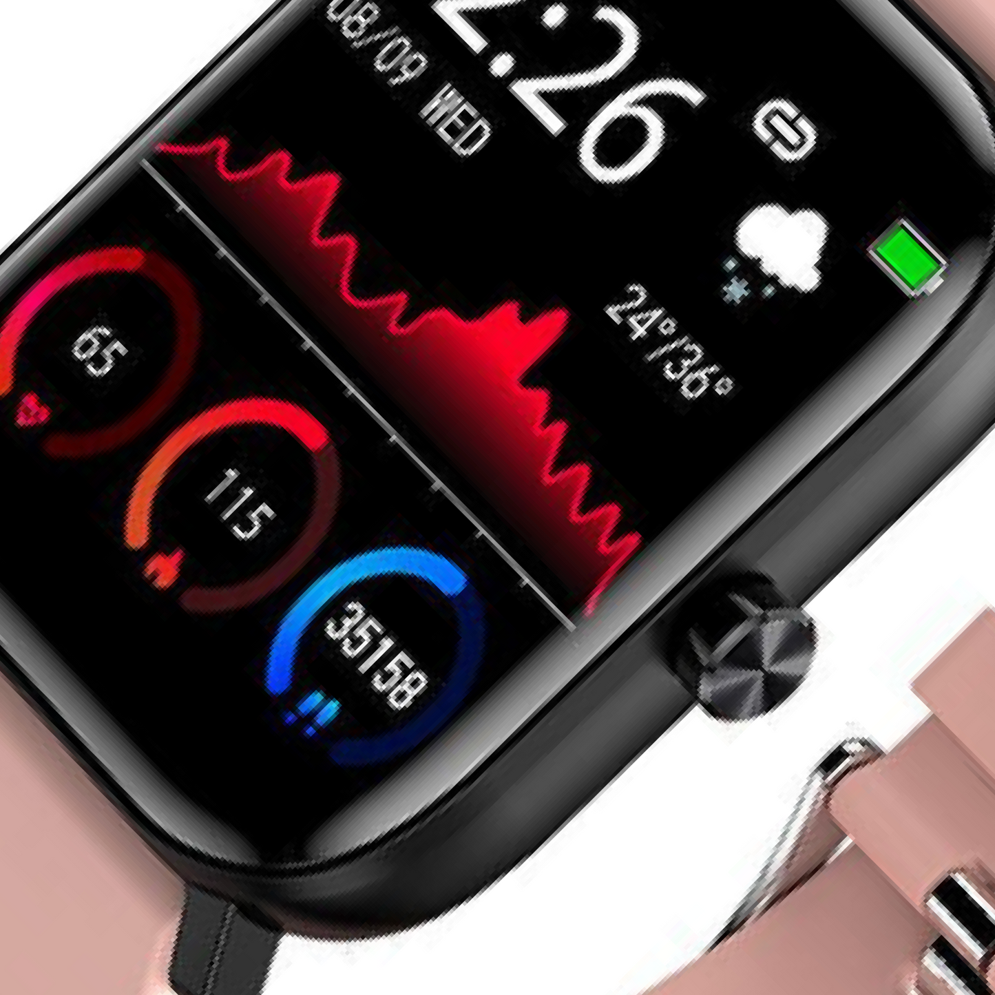 Smart Bluetooth Watch - 2.5" Touchscreen (Heart Rate & Sleep Monitor)