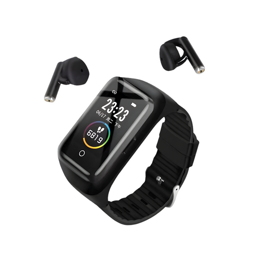 DualSync Smart Watch – Fitness Tracker & Earbud Combo