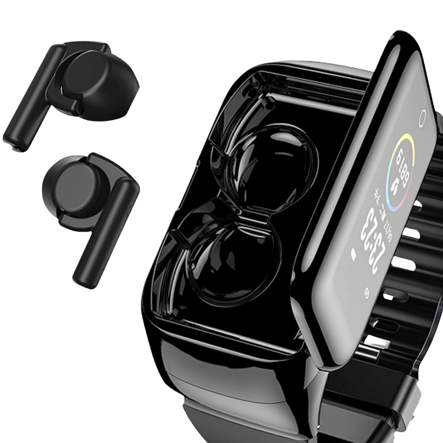 DualSync Smart Watch – Fitness Tracker & Earbud Combo