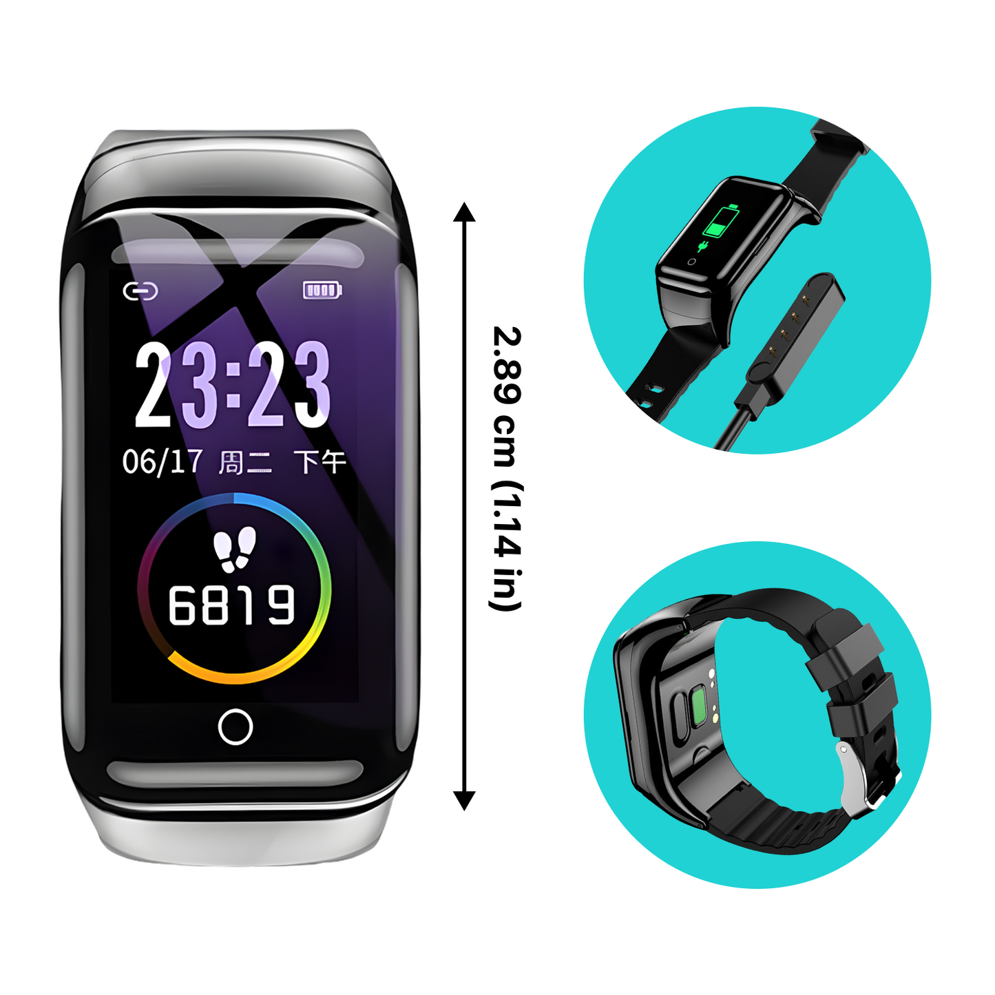 DualSync Smart Watch – Fitness Tracker & Earbud Combo