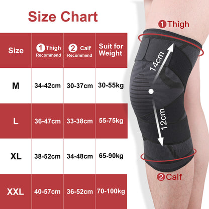 Knee Brace with Dual Straps - Adjustable Compression
