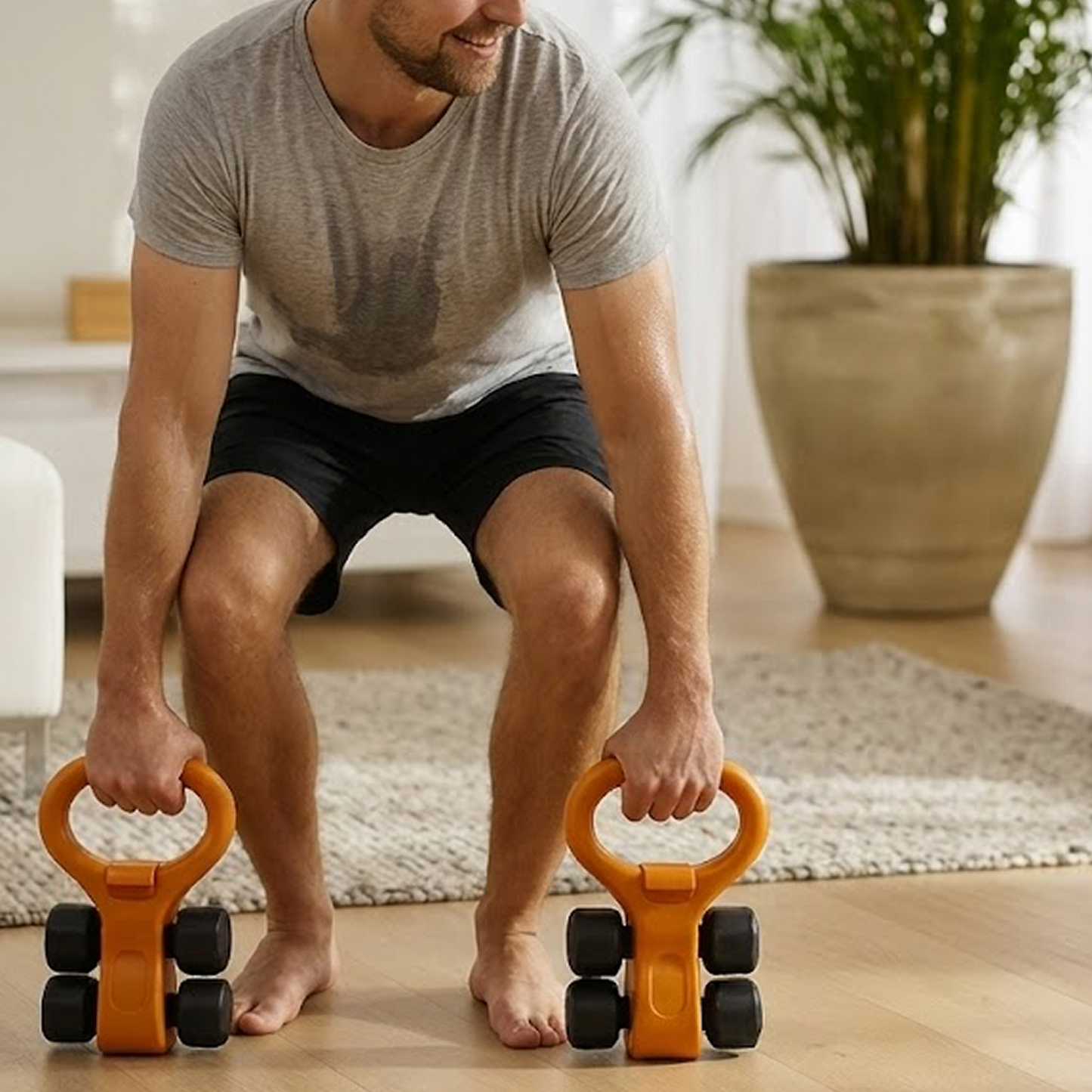 Adjustable Kettlebell Grip Handle (Fits Standard Dumbbells)
